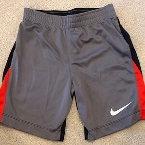 Nike boys size 5-6 Gray and Red Athletic Shorts